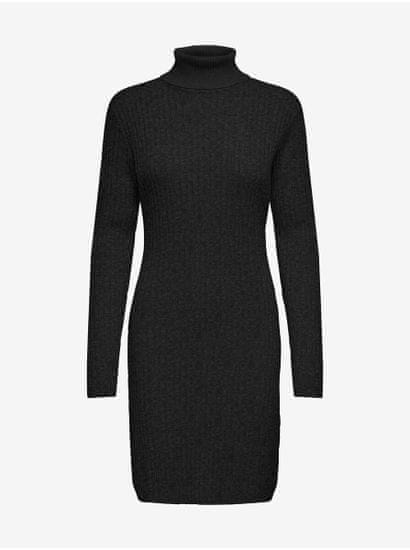 Jacqueline de Yong Černé dámské svetrové šaty JDY Novalee
