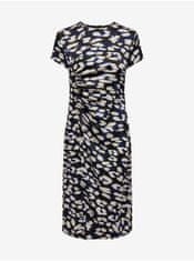 Jacqueline de Yong Krémovo-černé dámské vzorované šaty JDY Urba M