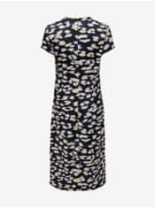 Jacqueline de Yong Krémovo-černé dámské vzorované šaty JDY Urba M