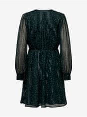 Jacqueline de Yong Tmavě zelené dámské vzorované šaty JDY Cody XS