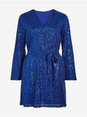 VILA Modré dámské šaty VILA Viglitas Deep S