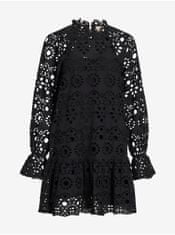 VILA Černé dámské šaty s madeirou VILA Vibradie M