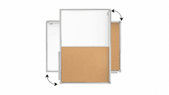 Allboards korková a magnetická tabule v hliníkovém rámu 90x60 cm,CO96
