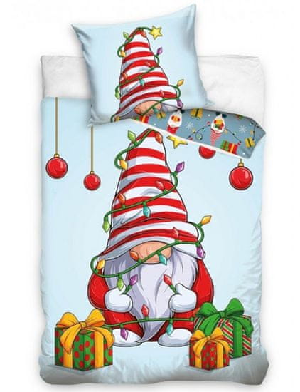Tip Trade  Vánoční povlečení bavlna Skřítek a dárečky 140x200, 70x90 cm
