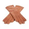 Dámské hnědé kožené rukavice