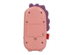 eliNeli Dětský telefon dinosaurus , růžový