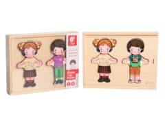 Dřevěné puzzle pro děti , oblékání