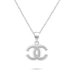 Brilio Silver Luxusní stříbrný náhrdelník se zirkony NCL149W World Icon (řetízek, přívěsek)