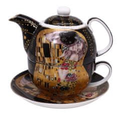 Home Elements  Souprava na čaj 3 ks, Klimt, Polibek, tmavý odstín