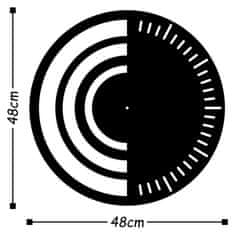 ASIR GROUP ASIR Nástěnné hodiny kov PŮLKRUHY 48 x 48 cm