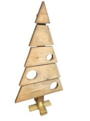 Dřevěný Outlet Dřevěný vánoční stromeček na ozdoby 82 cm borové dřevo