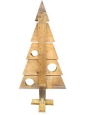 Dřevěný Outlet Dřevěný vánoční stromeček na ozdoby 82 cm borové dřevo