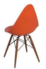 Intesi Židle Rush DSW oranžová, tmavé nohy