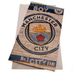 FotbalFans Blahopřání Manchester City FC, 23x12 cm