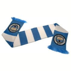 FotbalFans Šála Manchester City FC, modro-bílá, pletený znak