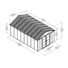 Palram Rozšiřovací modul 11x4,1 pro domky série Yukon 11 (antracit)