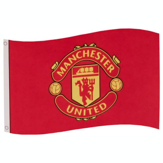 FotbalFans Vlajka Manchester United FC, červená, 152x91 cm