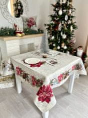 Dům Vánoc Gobelínový vánoční ubrus s motivem Vánoční hvězda 137x137 cm