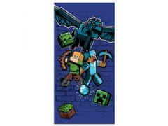 sarcia.eu Minecraft Ručník tmavě modrý, bavlněný ručník 70x140 cm
