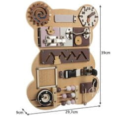 sapro Montessori senzorická manipulační deska medvídek Kruzzel 22584