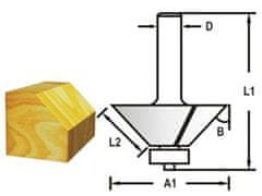 Makita fazetová fréza s ložiskem D31,8x13,5x55,1 mm, S=8 (D-48686)