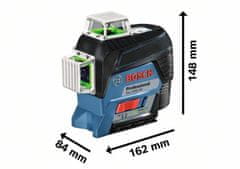 BOSCH Professional čárový laser GLL 3-80 CG v kufru (0601063T00)