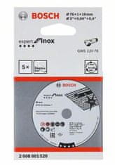 BOSCH Professional řezný kotouč Expert for Inox 76×1×10 mm - 5 ks (2608601520)