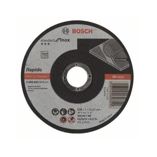 BOSCH Professional řezný kotouč Standard for Inox Rapido 125 x 1 mm (2608603171)