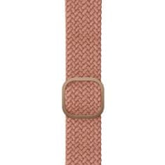UNIQ Aspen pletený nylonový řemínek, růžový 40mm
