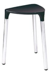 Gedy Gedy YANNIS koupelnová stolička 37x43,5x32,3cm, černá - 217214