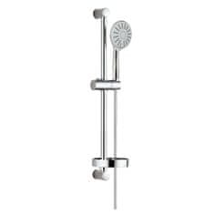 Mereo MEREO Sprchová souprava, třípolohová sprcha, šedostříbrná hadice, mýdlenka, nerez/plast/chrom - CB900WM