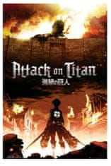 CurePink Plakát Attack on Titan: Key Art (61 x 91,5 cm) 150 gsm