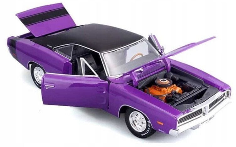 Levně Maisto Dodge Charger R/T 1969 fialová, 1:18