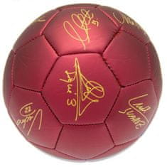 FotbalFans Fotbalový míč FC Barcelona, vínový, podpisy hráčů, vel. 5