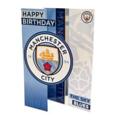 FotbalFans Blahopřání Manchester City FC, 22 x 12 cm