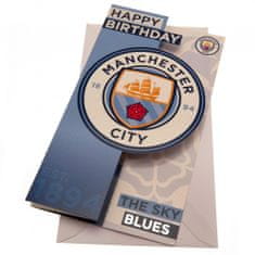 FotbalFans Blahopřání Manchester City FC, 22 x 12 cm
