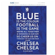 FotbalFans Luxusní kalendář 2024 Chelsea FC, 30x42 cm