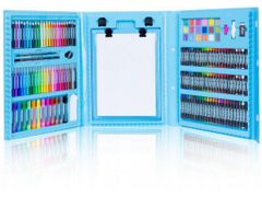 TopKing Výtvarná sada na malování v kufříku 208 ks modrá