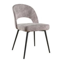 Danish Style Jídelní židle Chantal, samet, šedá