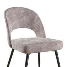 Danish Style Jídelní židle Chantal, samet, šedá