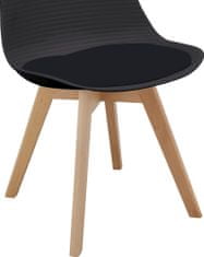 Danish Style Jídelní židle Armin (SET 2 ks), plast, černá