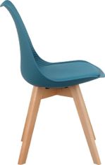Danish Style Jídelní židle Armin (SET 2 ks), plast, modrá