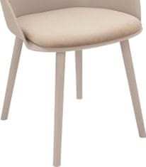 Danish Style Jídelní židle Seiko (SET 2ks) plast, béžová