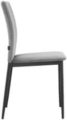Danish Style Jídelní židle Pavia (SET 2 ks), syntetická kůže, tmavě šedá