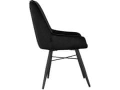 Danish Style Jídelní židle Akita (SET 2 ks), samet, černá