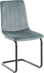 Danish Style Jídelní židle Marcela (SET 2 ks), samet, šedá