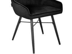 Danish Style Jídelní židle Akita (SET 2 ks), samet, černá