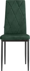Danish Style Jídelní židle Melly (SET 2 ks), samet, zelená