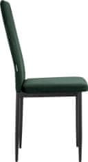 Danish Style Jídelní židle Melly (SET 2 ks), samet, zelená