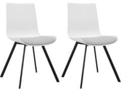 Danish Style Jídelní židle Aida (SET 2 ks), plast, bílá